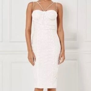 NEW! Misha Collection Milly Dress Size Medium Color Milk/White